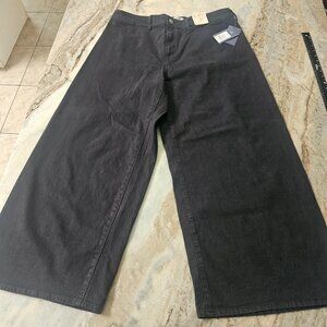 Universal Thread Sailor Pants Size 17 High Rise Wide Leg Black NWT